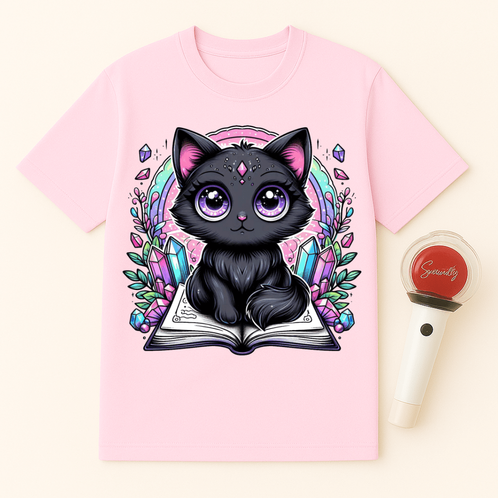 BLACK CAT CRYSTALS UNISEX T-SHIRT