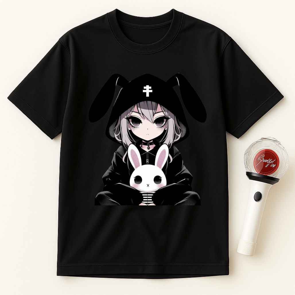 GOTHIC GIRL BUNNY UNISEX T-SHIRT