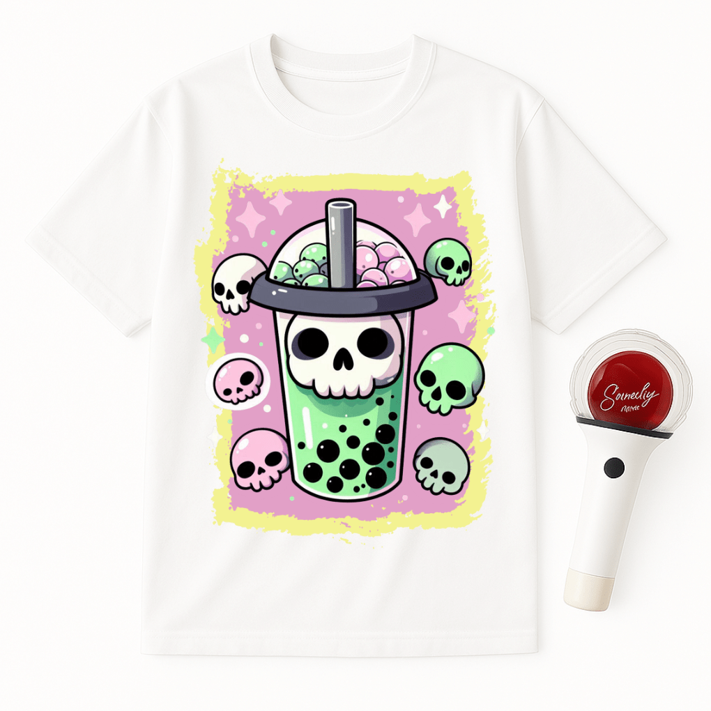 SPOOKY BOBA TEA PASTEL GOTH UNISEX T-SHIRT