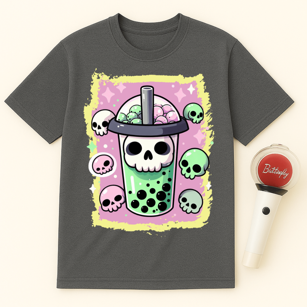 SPOOKY BOBA TEA PASTEL GOTH UNISEX T-SHIRT