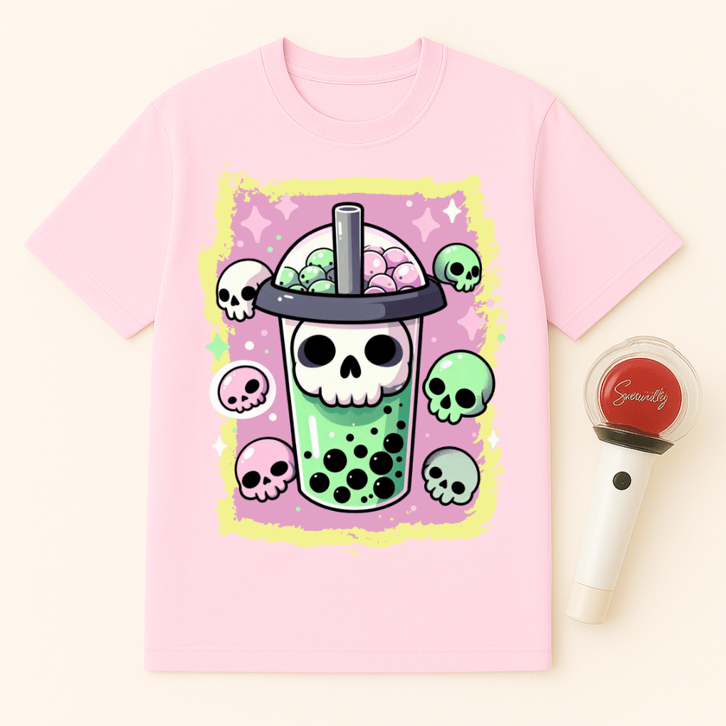 SPOOKY BOBA TEA PASTEL GOTH UNISEX T-SHIRT