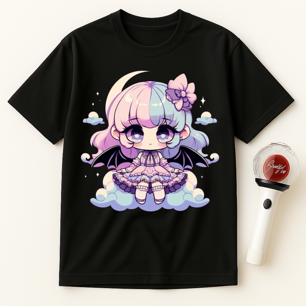 PASTEL GOTH BAT GIRL UNISEX T-SHIRT