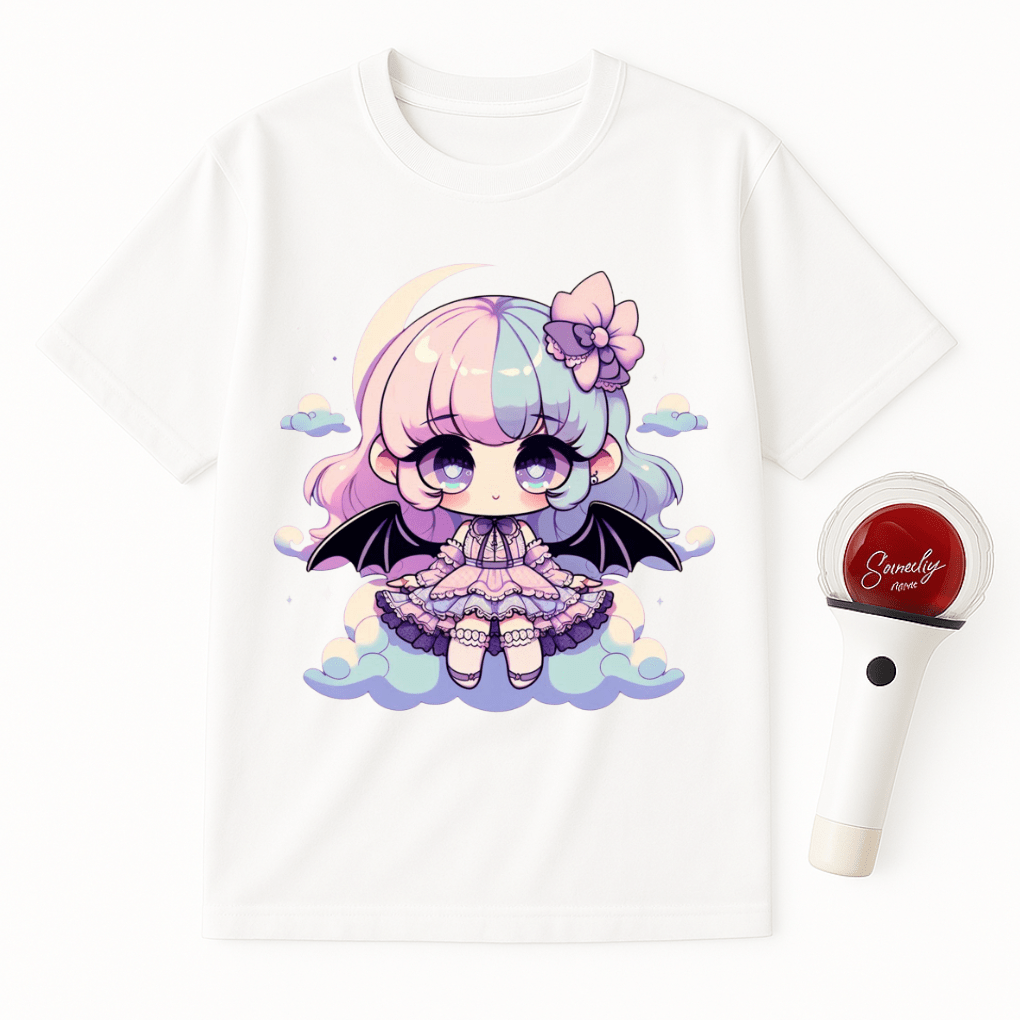PASTEL GOTH BAT GIRL UNISEX T-SHIRT