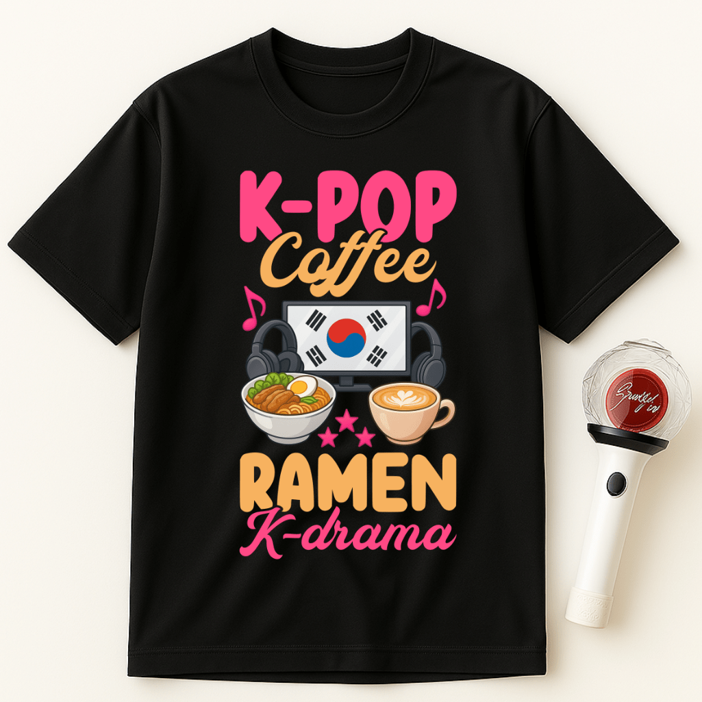 K-POP COFFEE RAMEN K-DRAMA UNISEX T-SHIRT