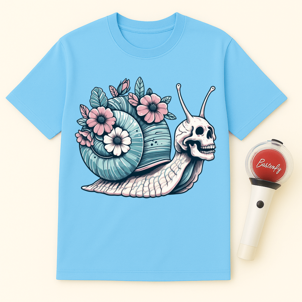 GOTHIC SNAIL SKULL FLOWERS UNISEX T-SHIRT