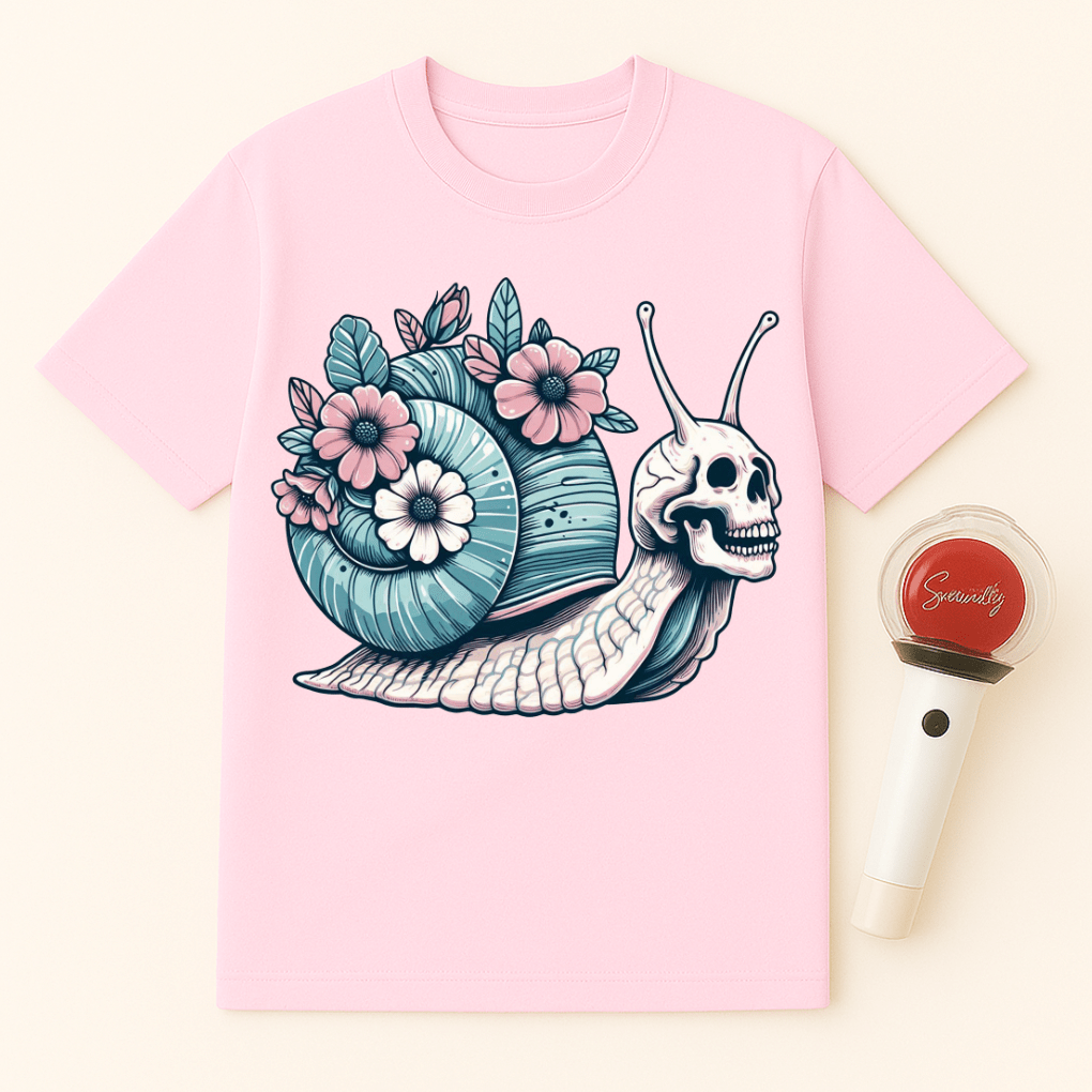 GOTHIC SNAIL SKULL FLOWERS UNISEX T-SHIRT