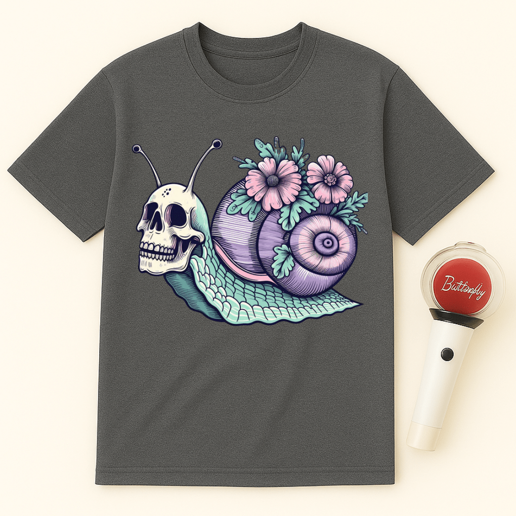 PASTEL GOTH SKULL SNAIL UNISEX T-SHIRT