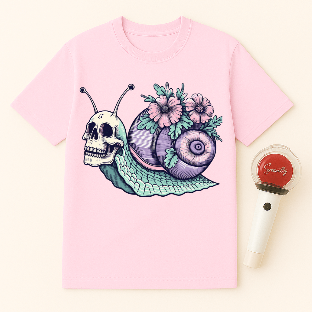 PASTEL GOTH SKULL SNAIL UNISEX T-SHIRT