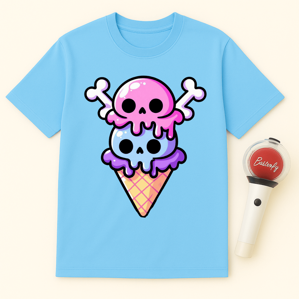 PASTEL GOTH SKULL ICE CREAM UNISEX T-SHIRT