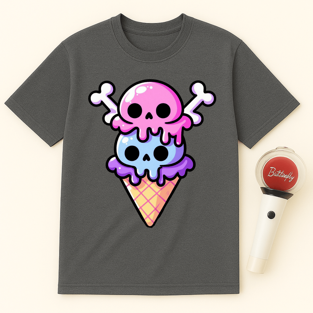 PASTEL GOTH SKULL ICE CREAM UNISEX T-SHIRT
