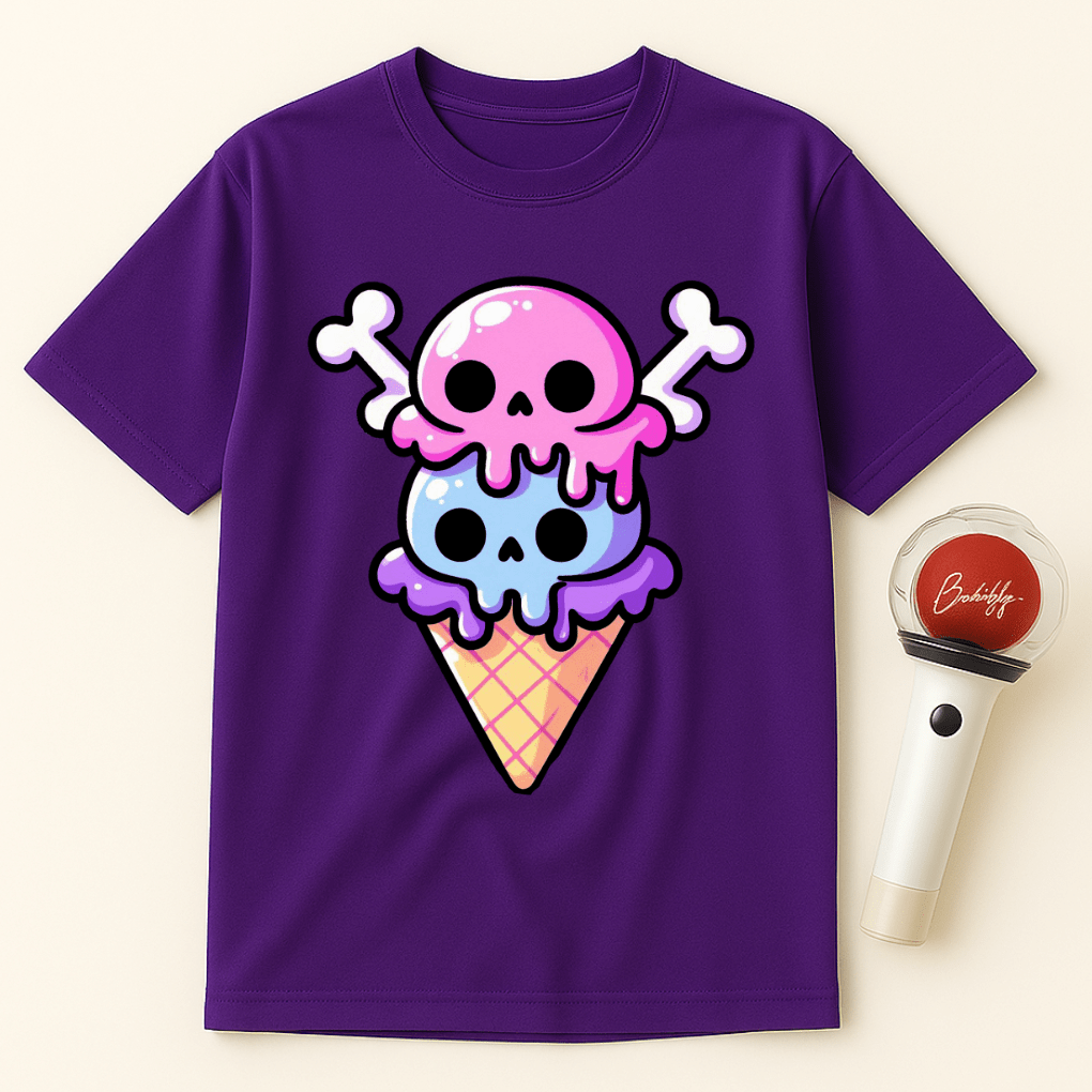PASTEL GOTH SKULL ICE CREAM UNISEX T-SHIRT