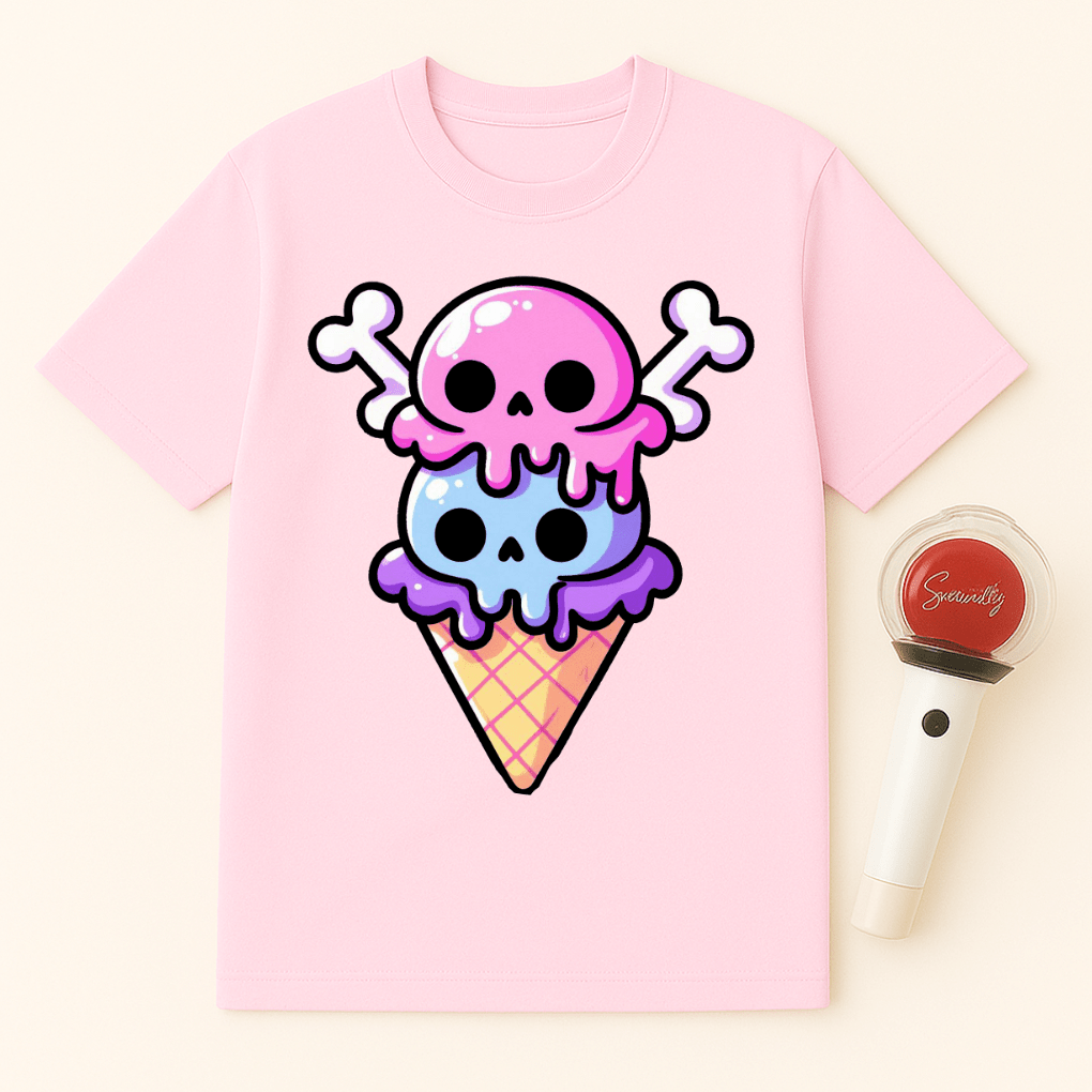 PASTEL GOTH SKULL ICE CREAM UNISEX T-SHIRT