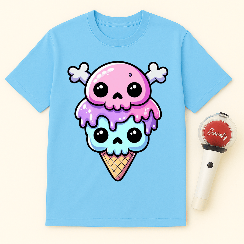 PASTEL GOTH ICE CREAM SKULL UNISEX T-SHIRT