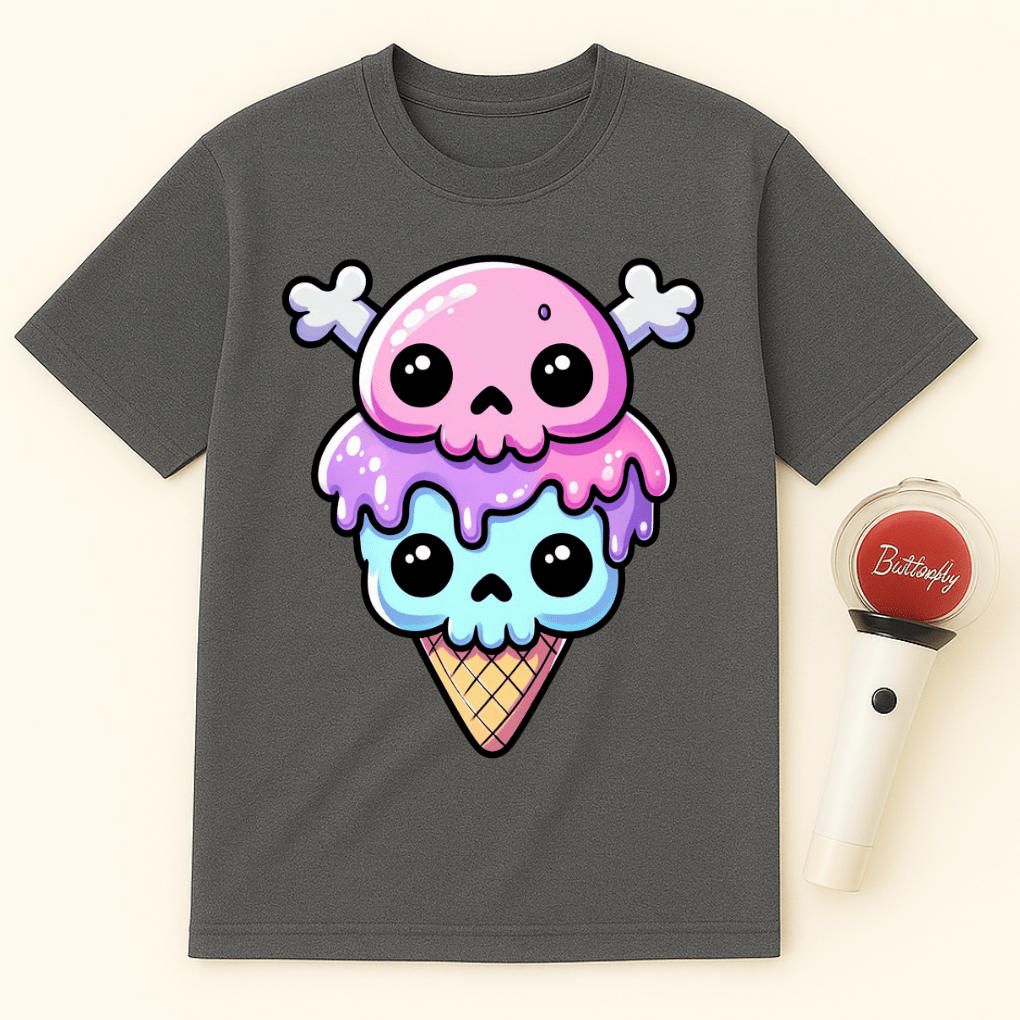 PASTEL GOTH ICE CREAM SKULL UNISEX T-SHIRT