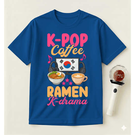 K-POP COFFEE RAMEN K-DRAMA T-SHIRT
