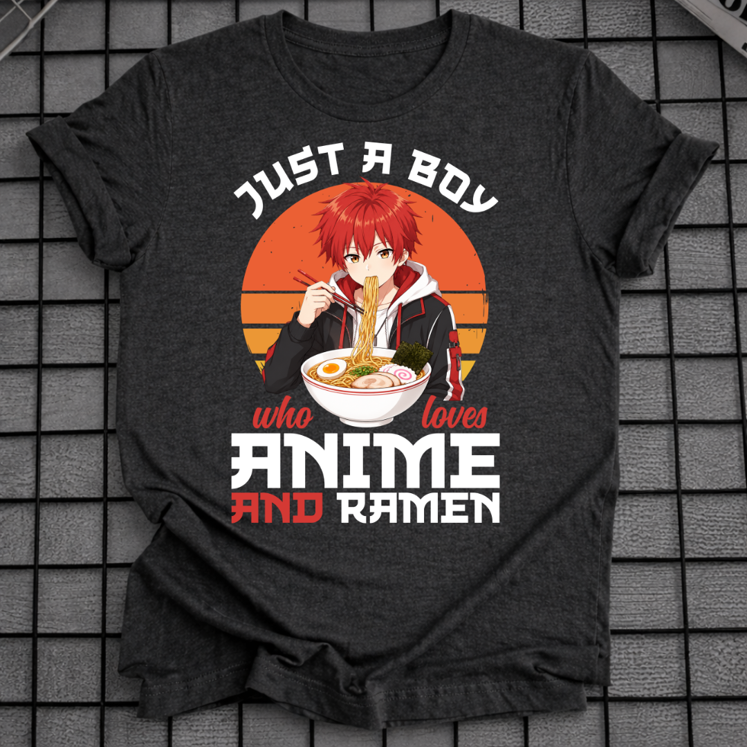 NUR EIN JUNGE, DER ANIME UND RAMEN LIEBT T-SHIRT