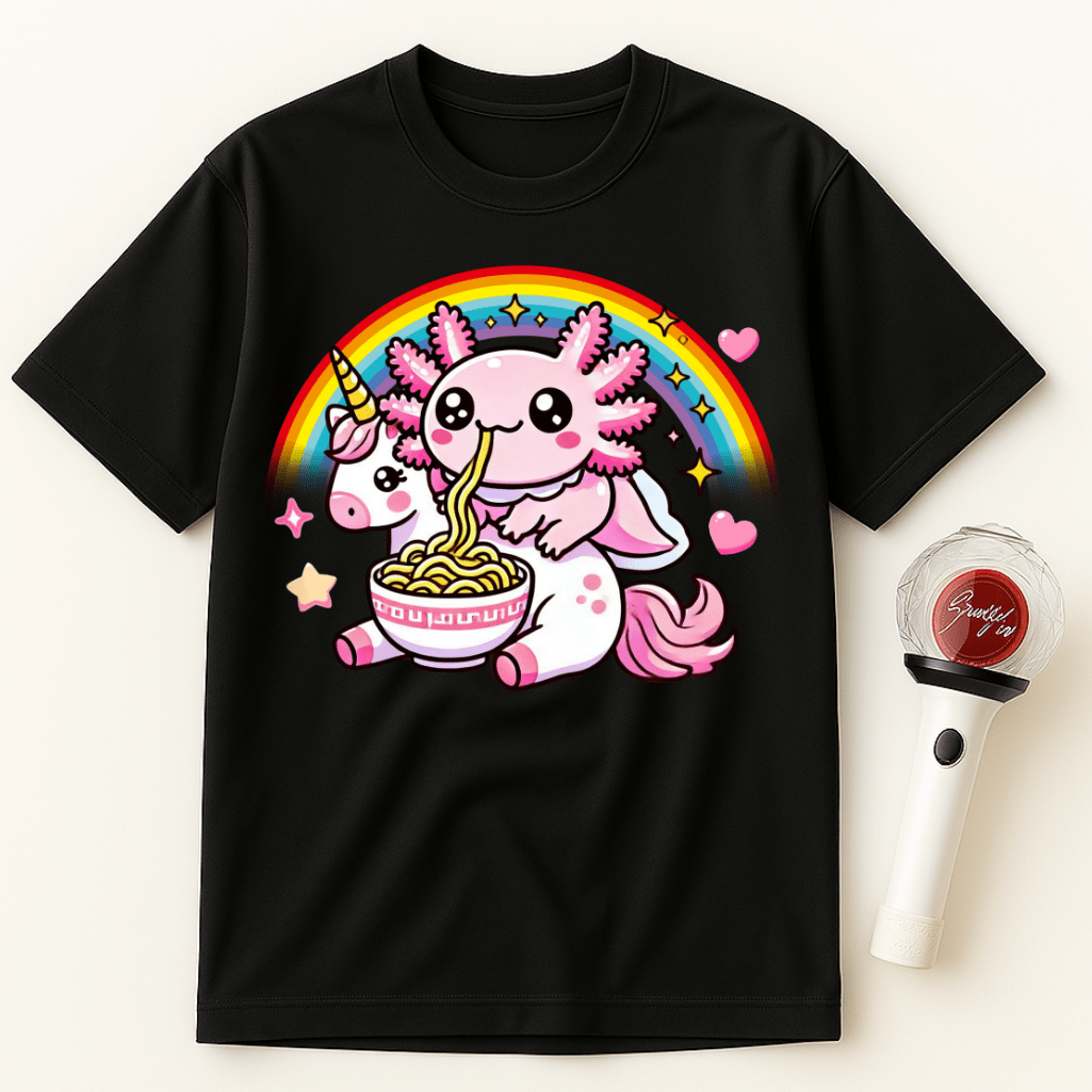 RAINBOW AXOLOTL UNICORN RAMEN UNISEX T-SHIRT