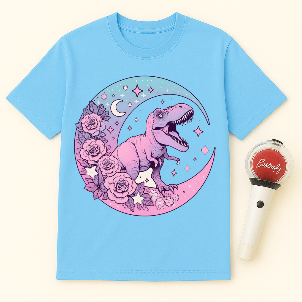 PASTEL T-REX MOON UNISEX T-SHIRT