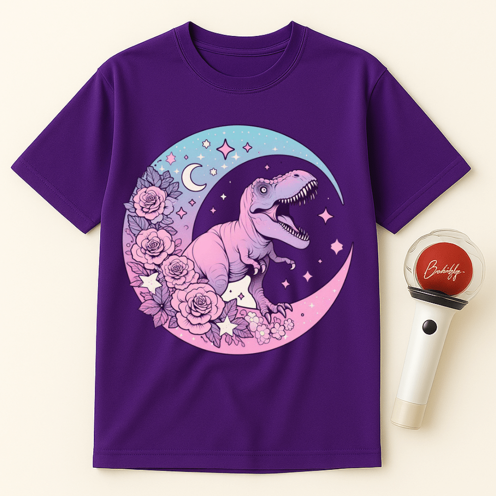PASTEL T-REX MOON UNISEX T-SHIRT