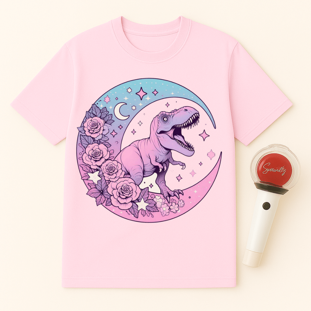 PASTEL T-REX MOON UNISEX T-SHIRT
