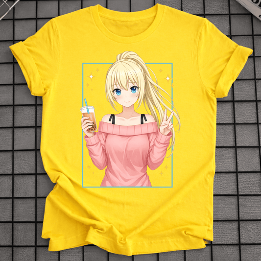 ANIME GIRL BOBA TEA T-SHIRT
