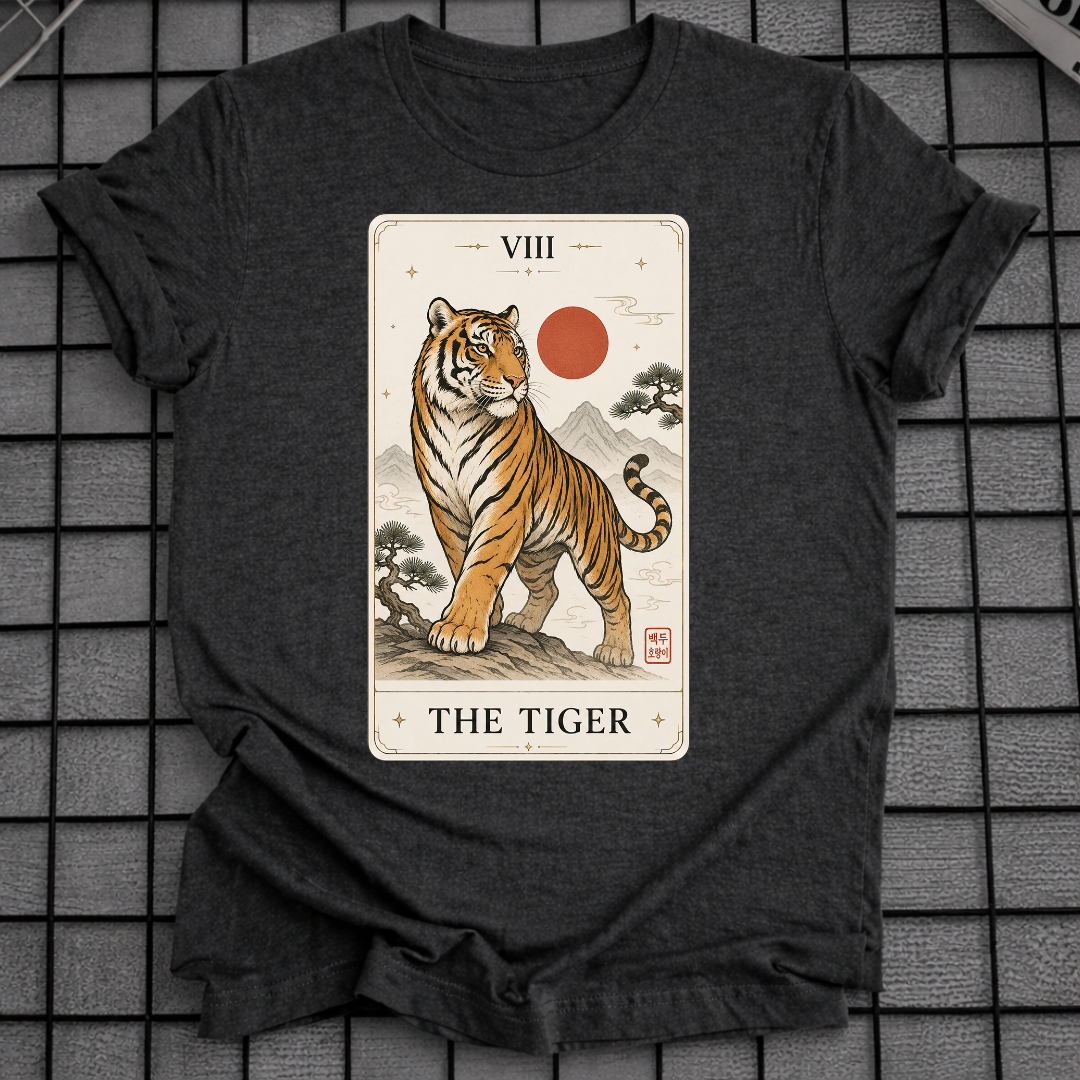 KOREAN TIGER TAROT CARD T-SHIRT