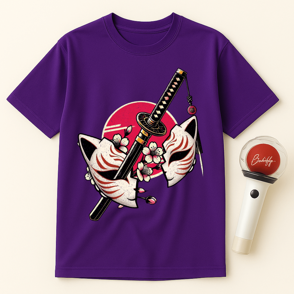 SAMURAI MASKS KATANA SAKURA UNISEX T-SHIRT