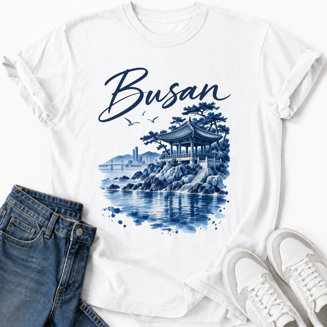 BUSAN WATERCOLOR T-SHIRT