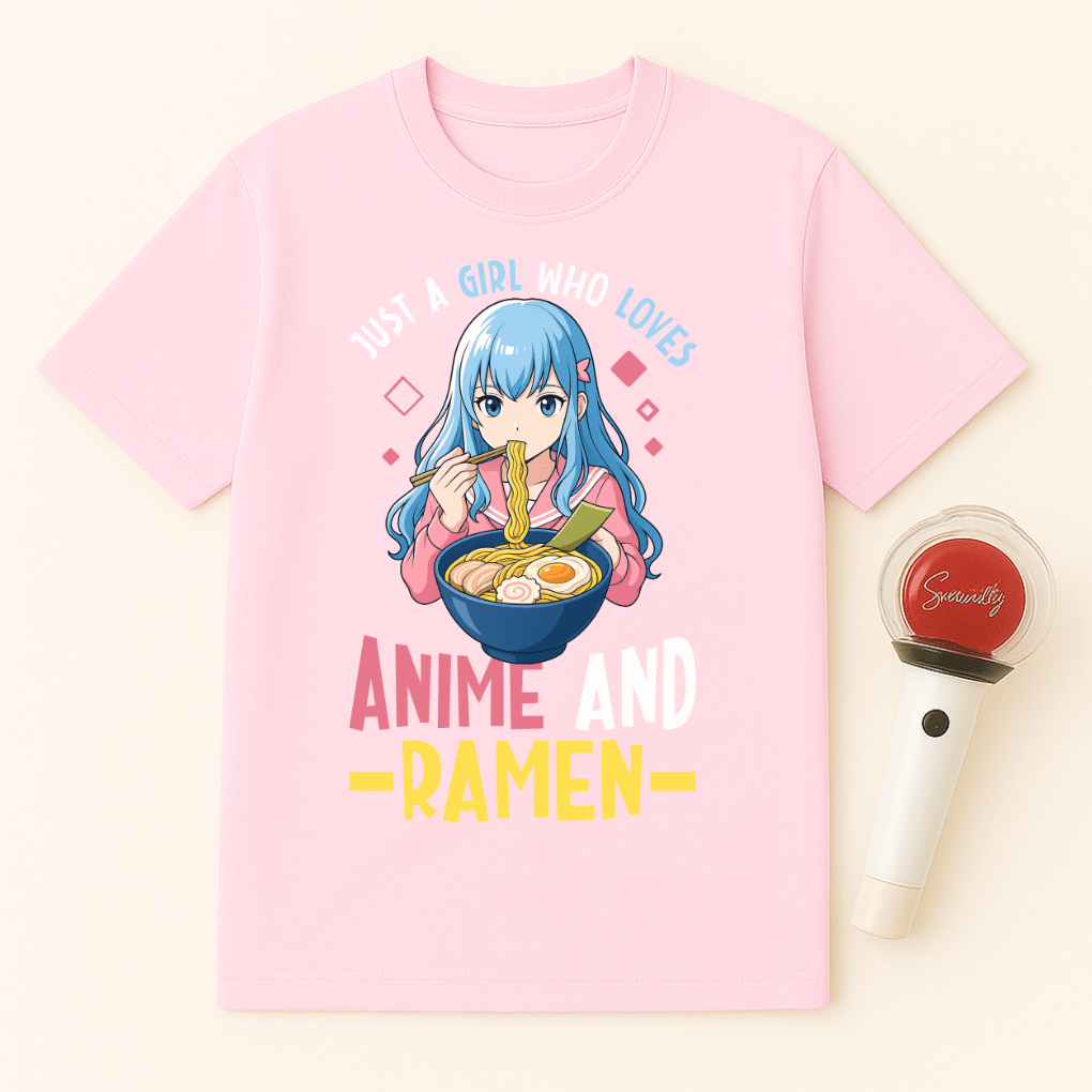 JUST A GIRL WHO LOVES ANIME AND RAMEN T-SHIRT