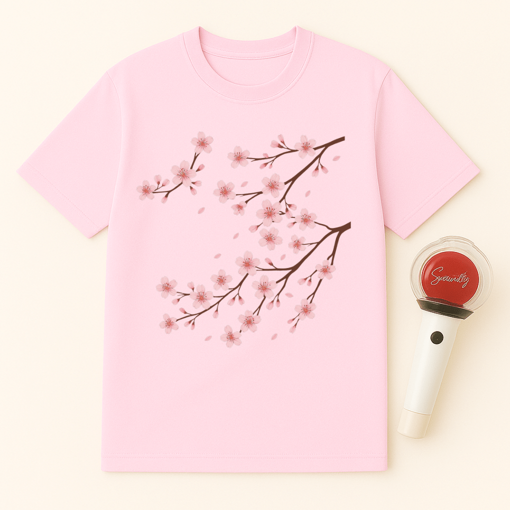 PINK SAKURA SPRAY UNISEX T-SHIRT