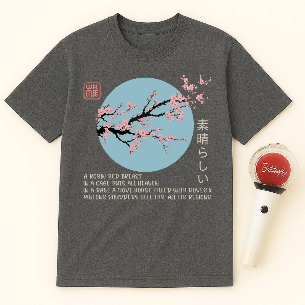 SAKURA POETRY MOON UNISEX T-SHIRT