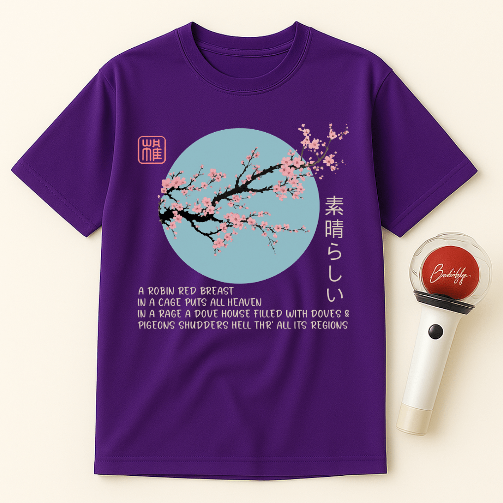 SAKURA POETRY MOON UNISEX T-SHIRT