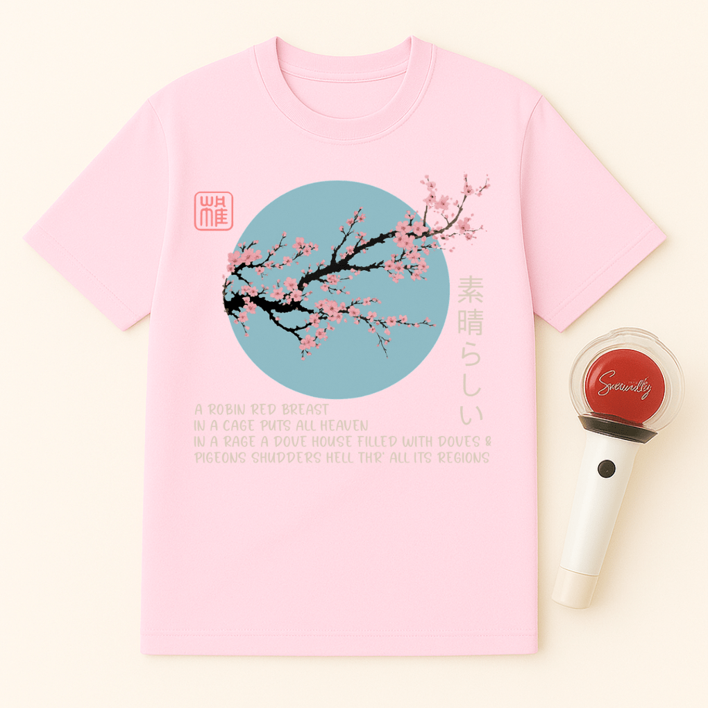 SAKURA POETRY MOON UNISEX T-SHIRT