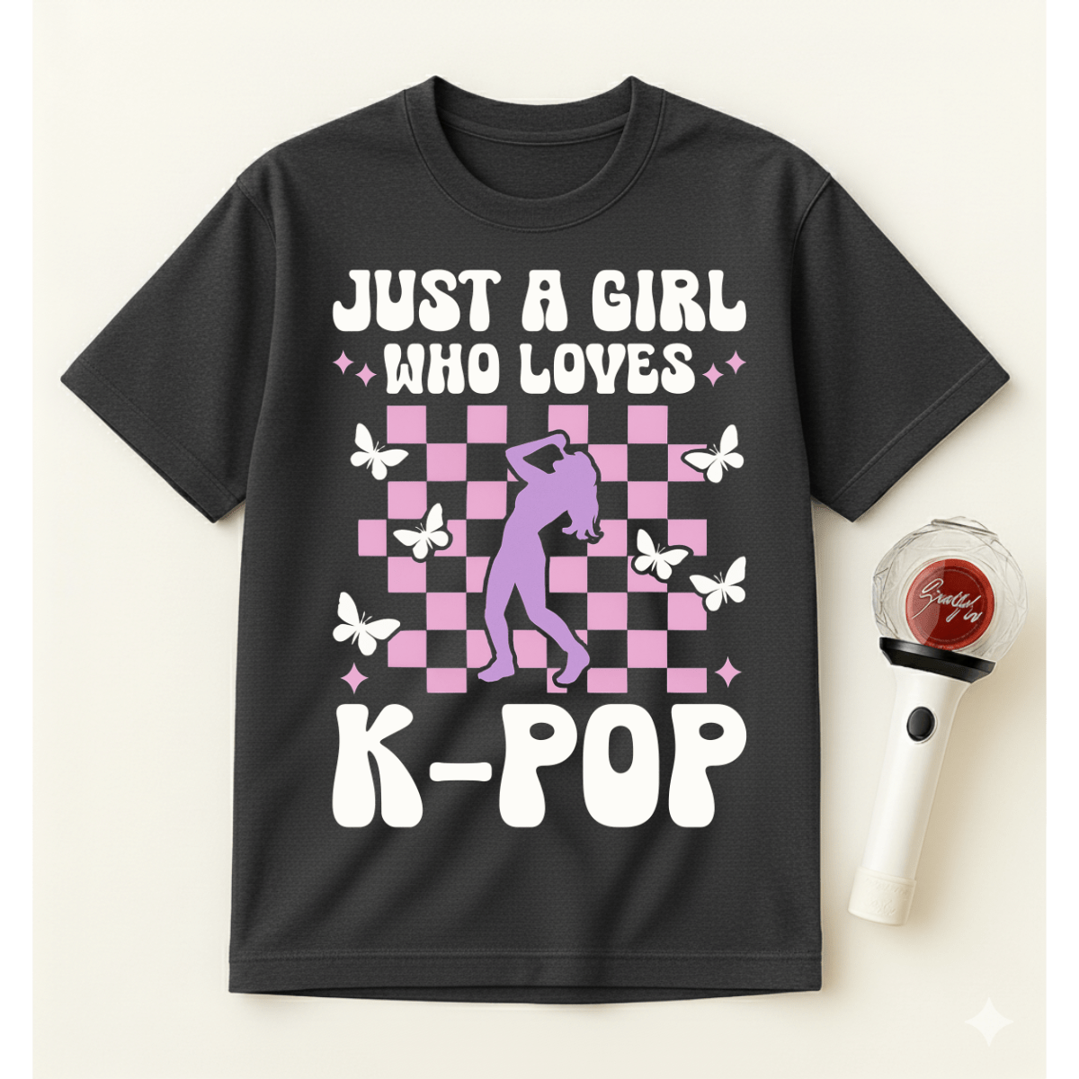 JUST A GIRL WHO LOVES K-POP T-SHIRT