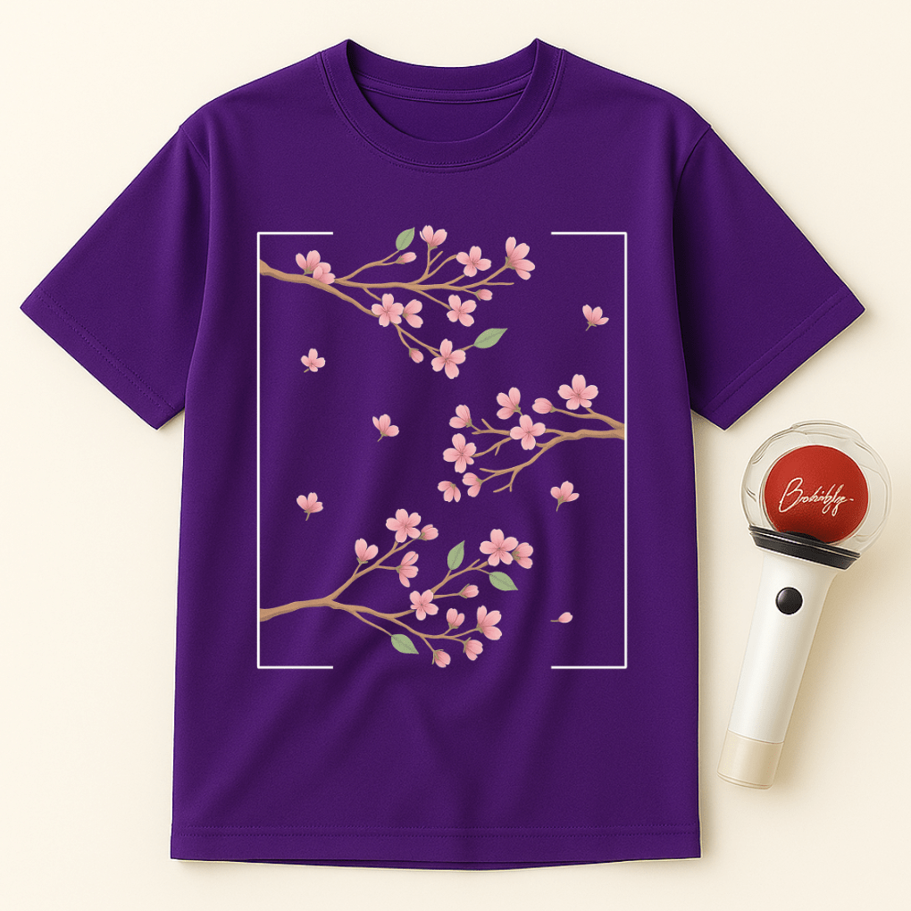 SAKURA BIRDS FRAME UNISEX T-SHIRT