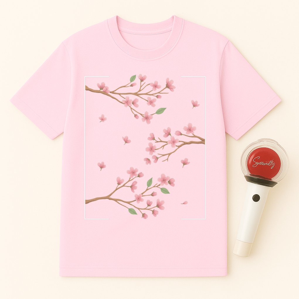 SAKURA BIRDS FRAME UNISEX T-SHIRT