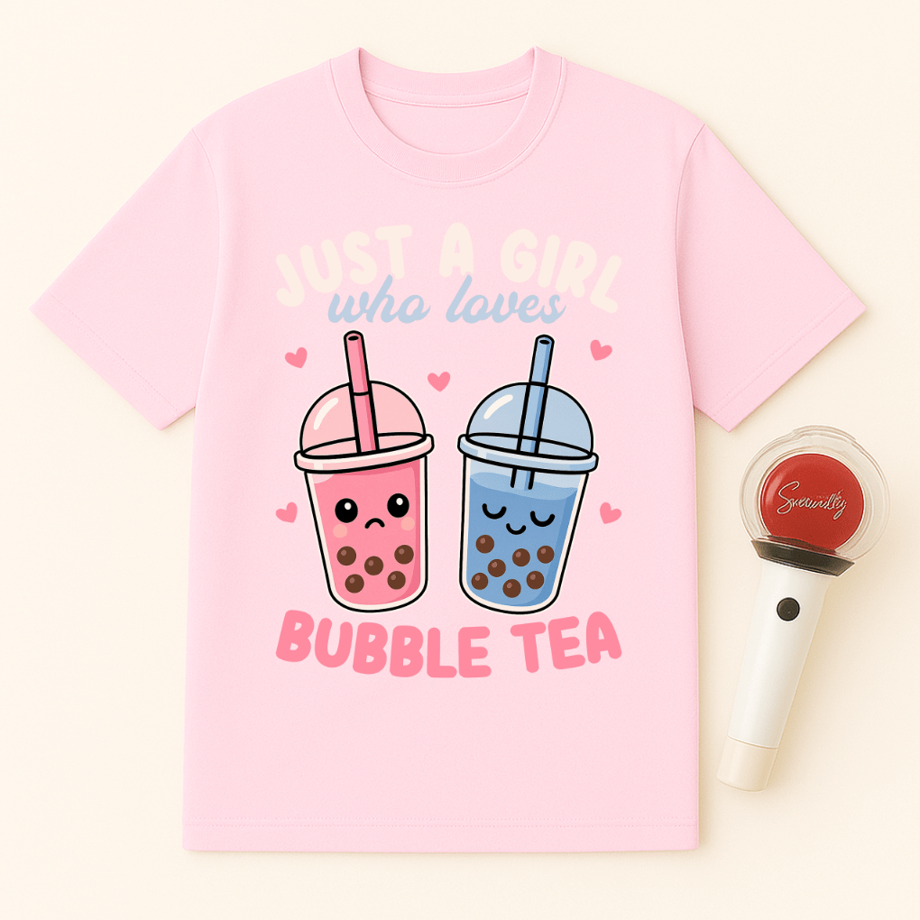 JUST A GIRL BUBBLE TEA T-SHIRT