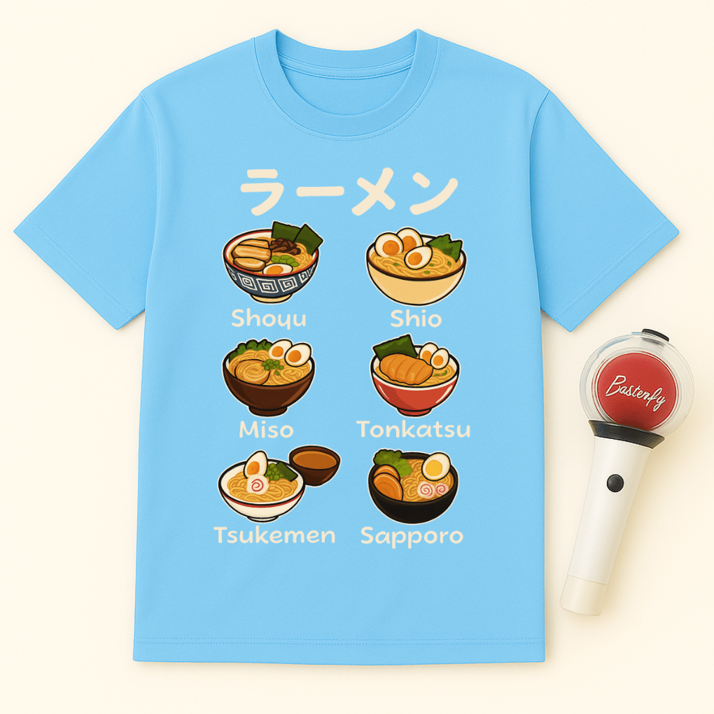 RAMEN FLAVORS ILLUSTRATION UNISEX T-SHIRT