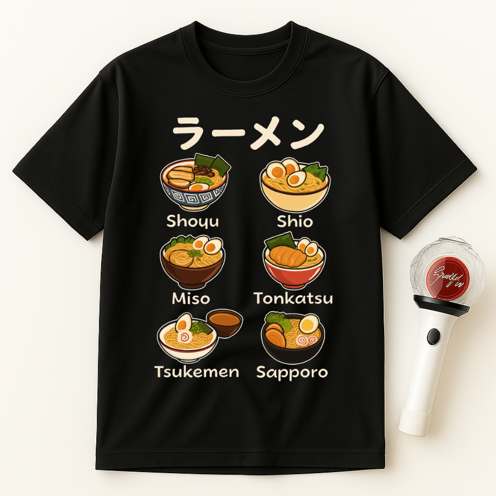 RAMEN FLAVORS ILLUSTRATION UNISEX T-SHIRT