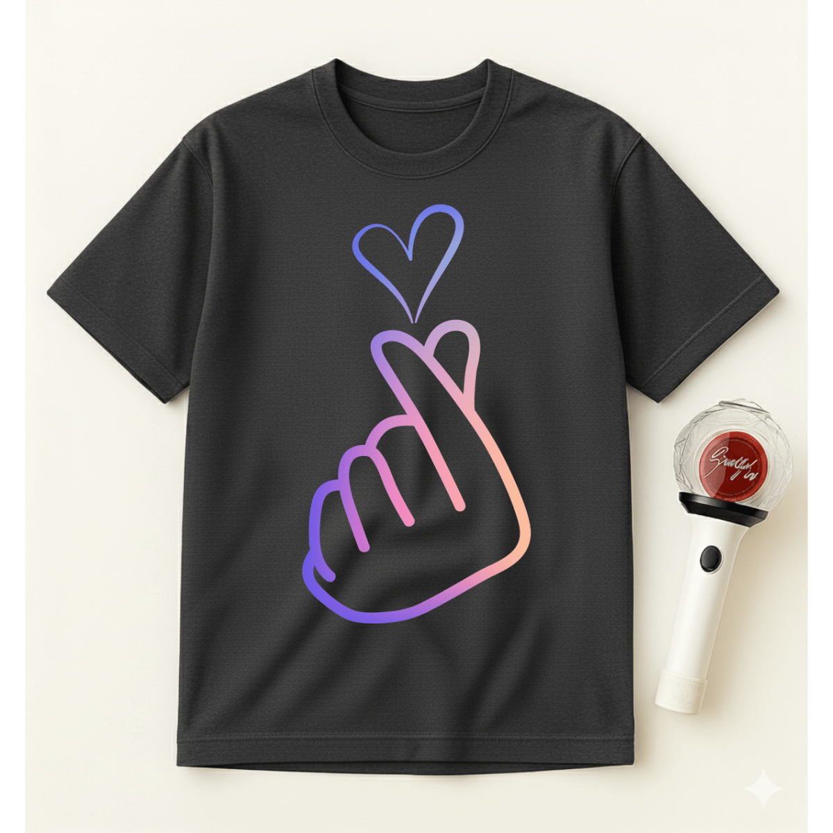 KOREAN FINGER HEART T-SHIRT