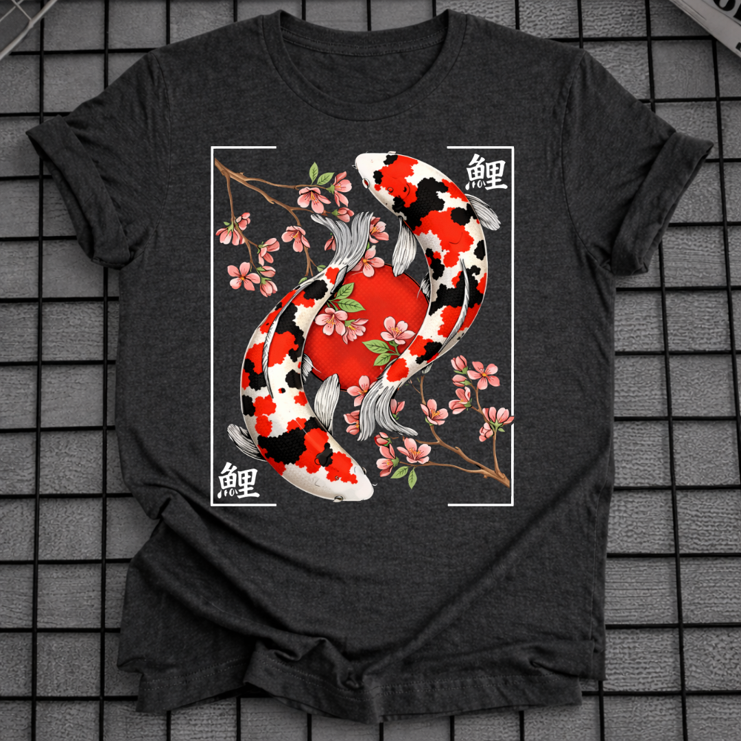 KOI FISCH BLÜTEN T-SHIRT