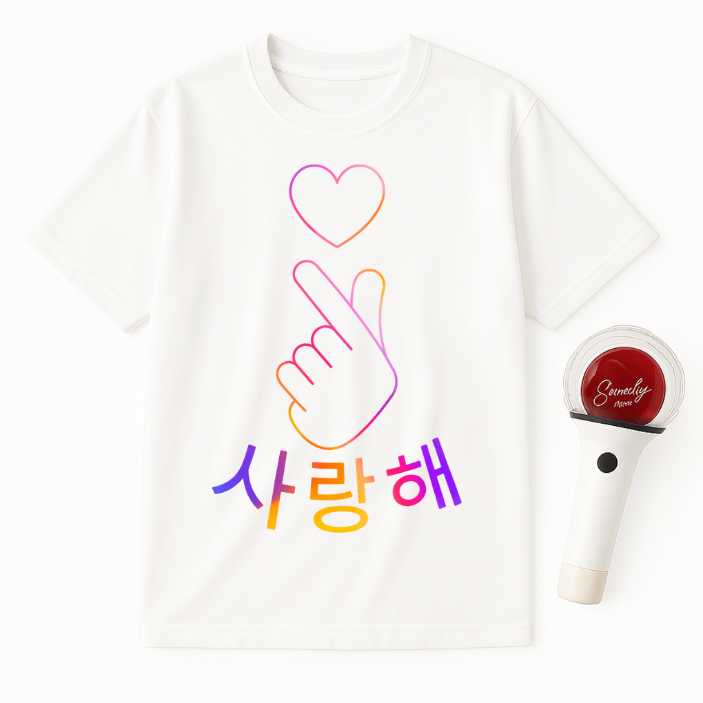 FINGER HEART 사랑해 UNISEX T-SHIRT