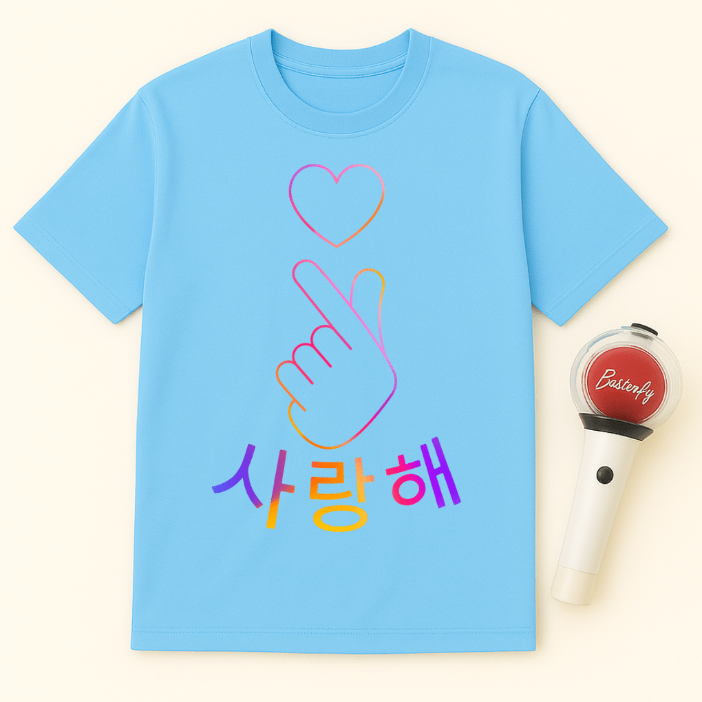 FINGER HEART 사랑해 UNISEX T-SHIRT