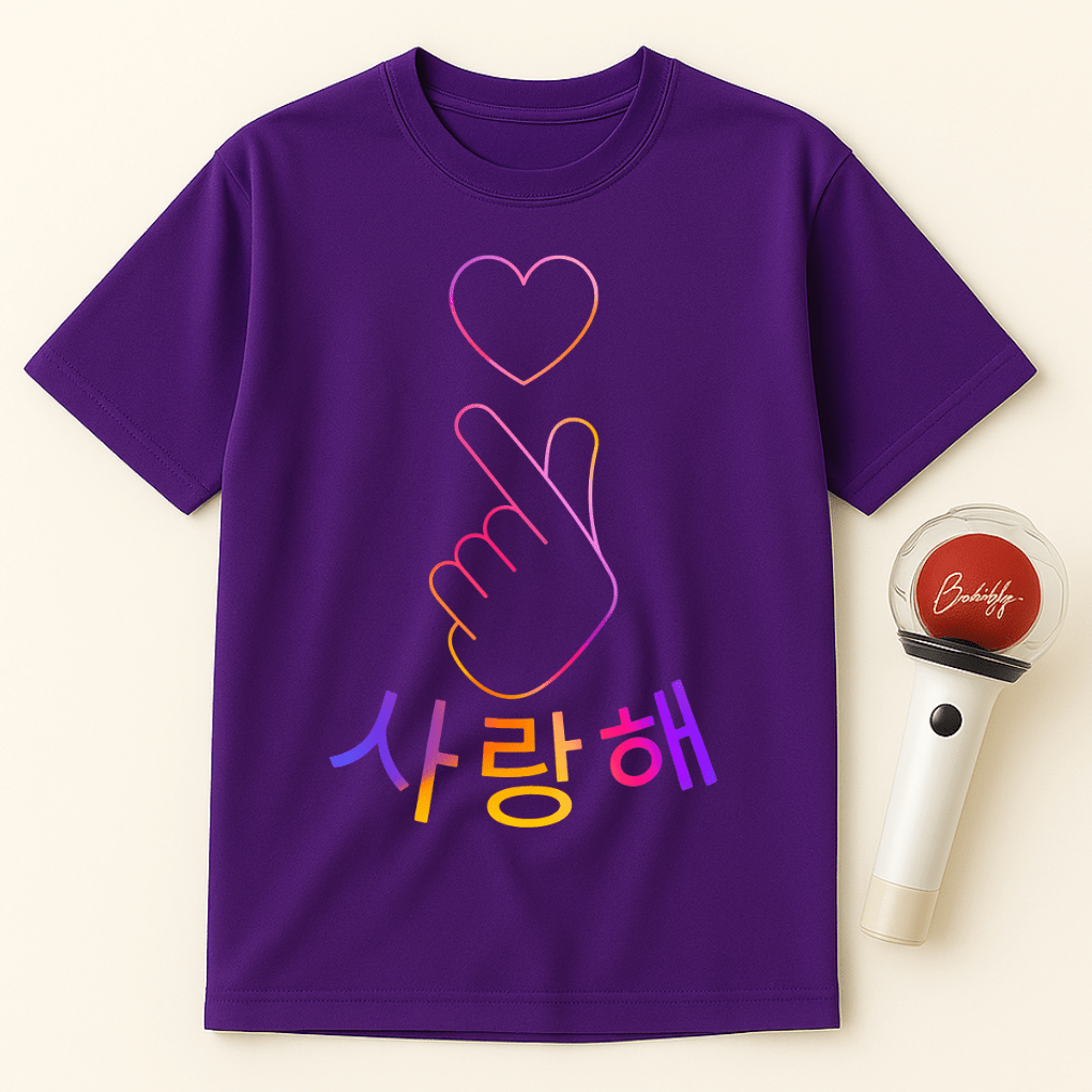 FINGER HEART 사랑해 UNISEX T-SHIRT