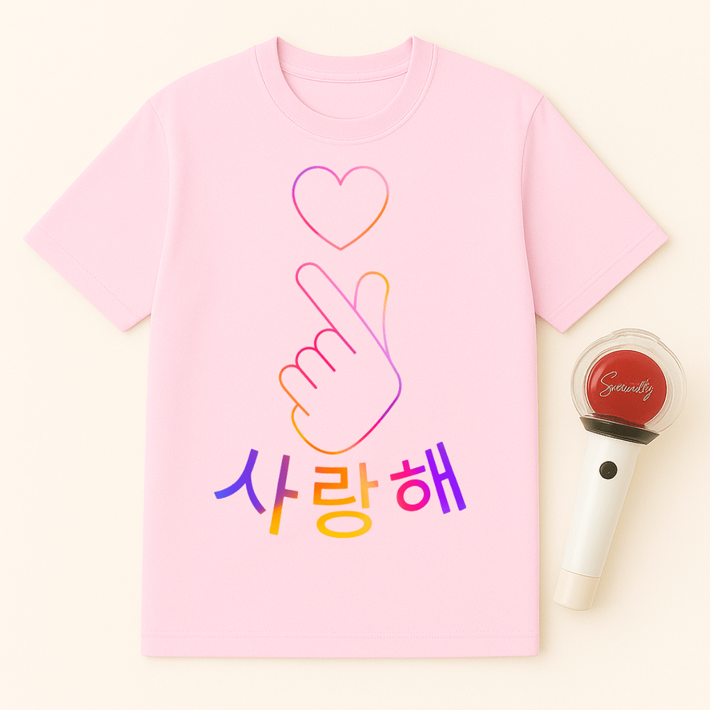 FINGER HEART 사랑해 UNISEX T-SHIRT