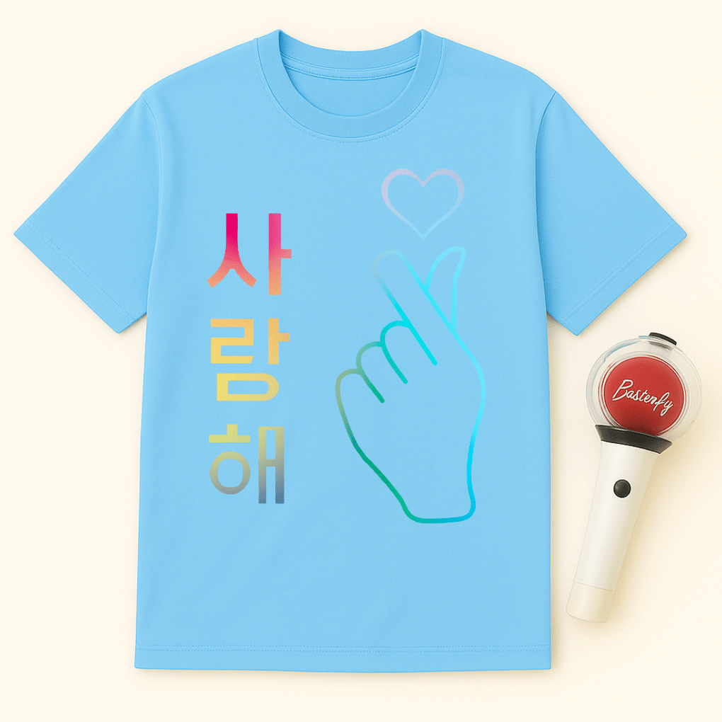 FINGER HEART 사랑해 UNISEX T-SHIRT