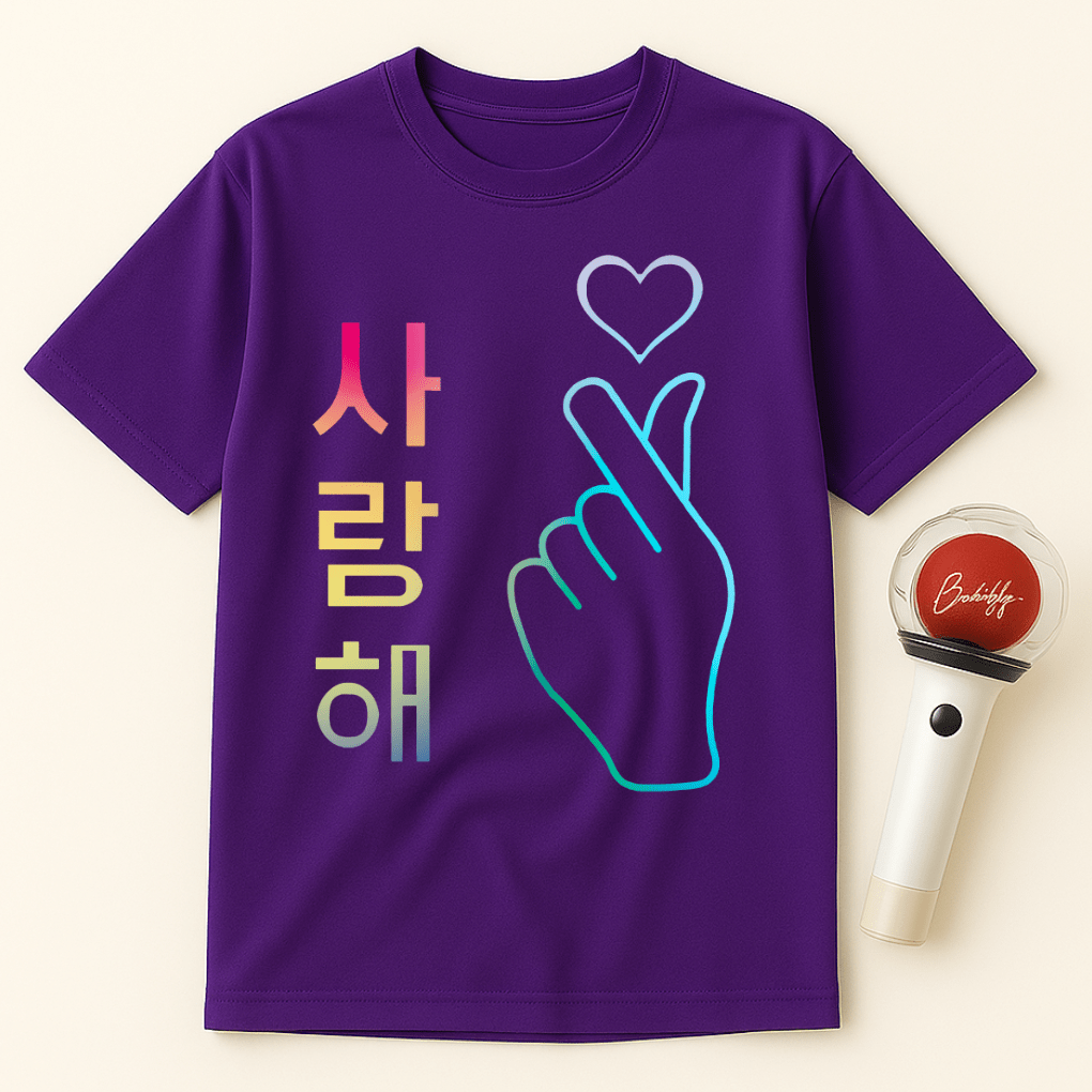 FINGER HEART 사랑해 UNISEX T-SHIRT