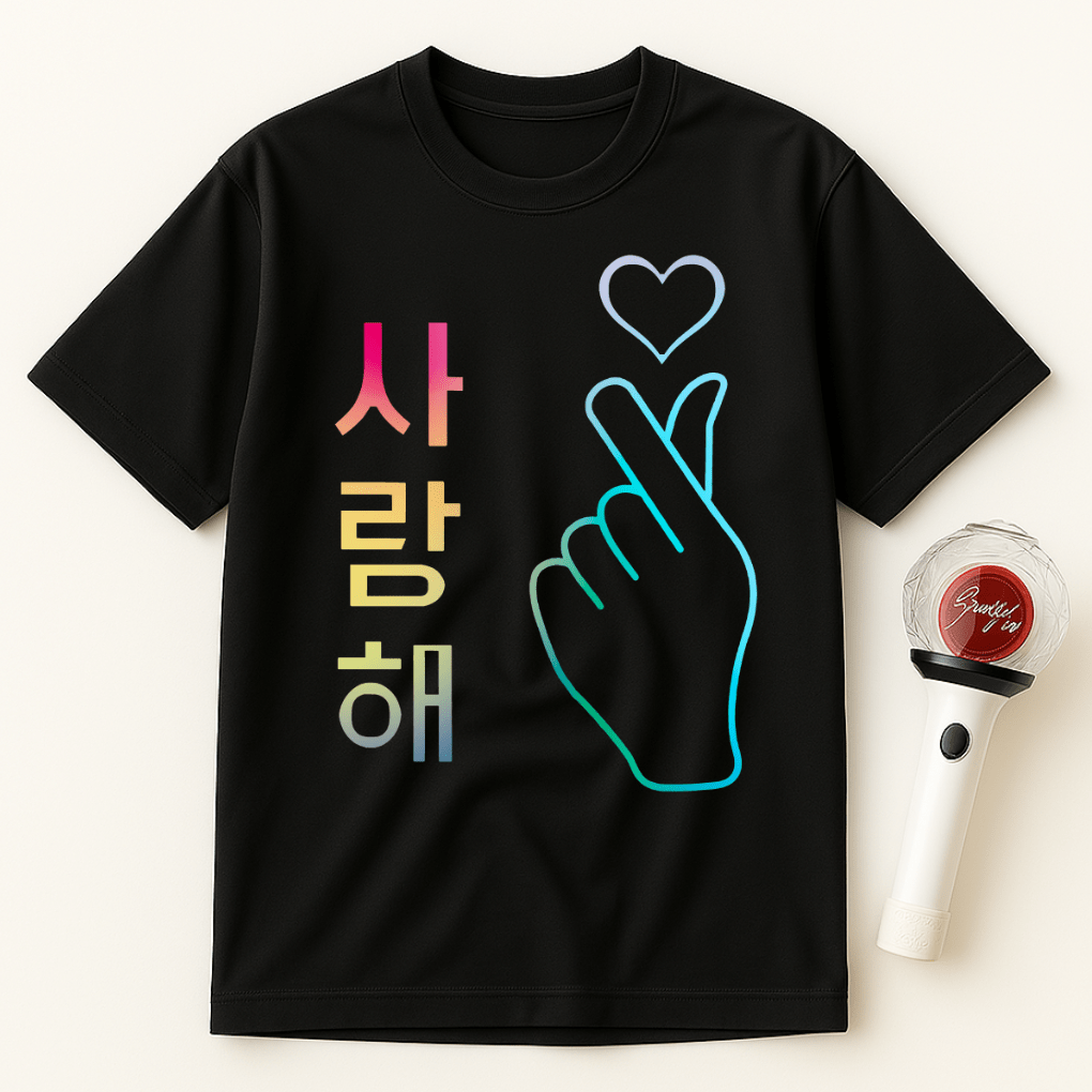 FINGER HEART 사랑해 UNISEX T-SHIRT