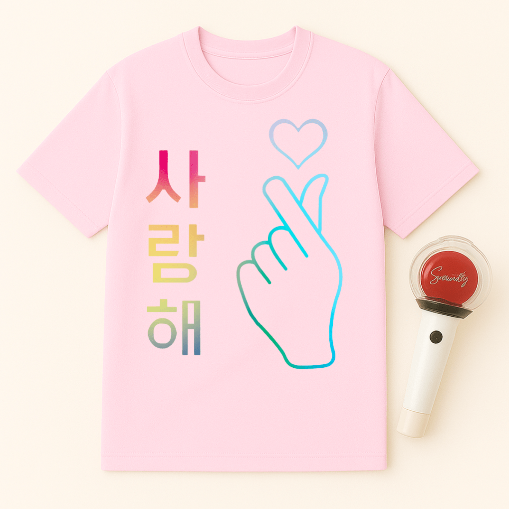 FINGER HEART 사랑해 UNISEX T-SHIRT