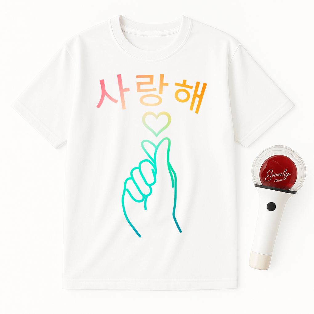 FINGER HEART 사랑해 UNISEX T-SHIRT